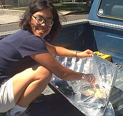 Stirring the chicken
